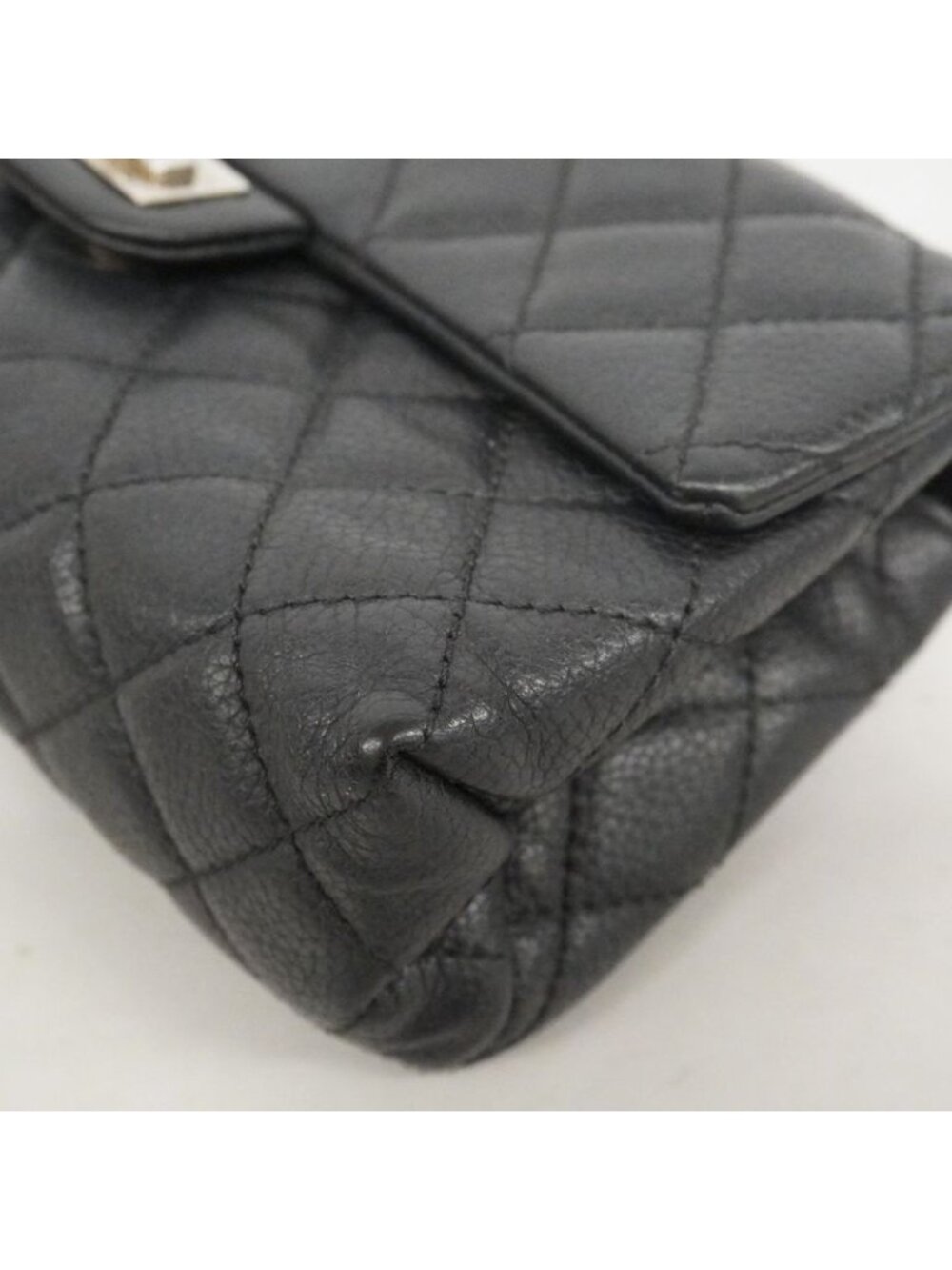 Chanel Waist Bag 2.55 Caviar Leather Black Silver - Picture 6 of 10